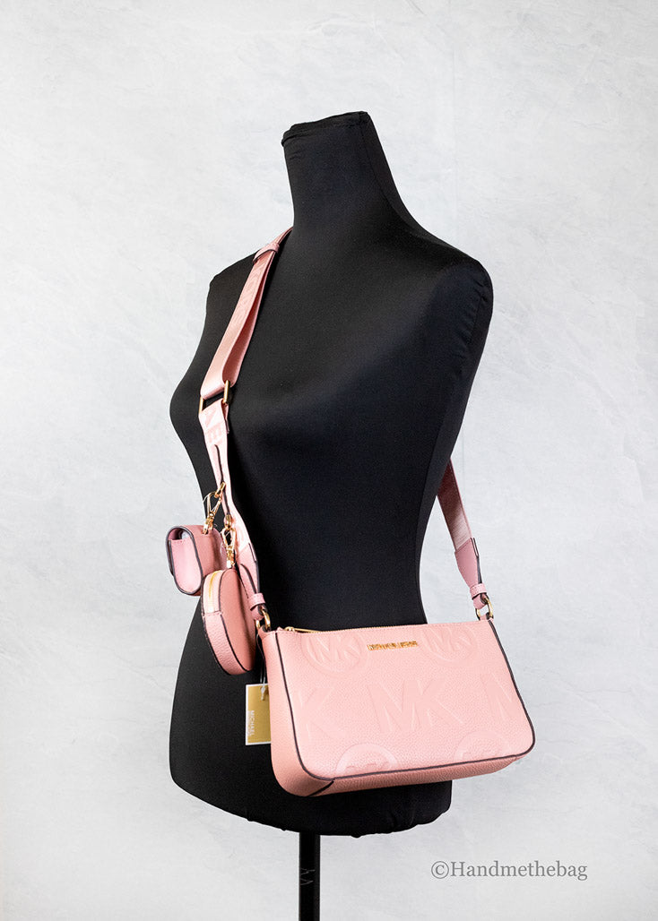 Michael Kors Embossed Leather Tech Crossbody Bag