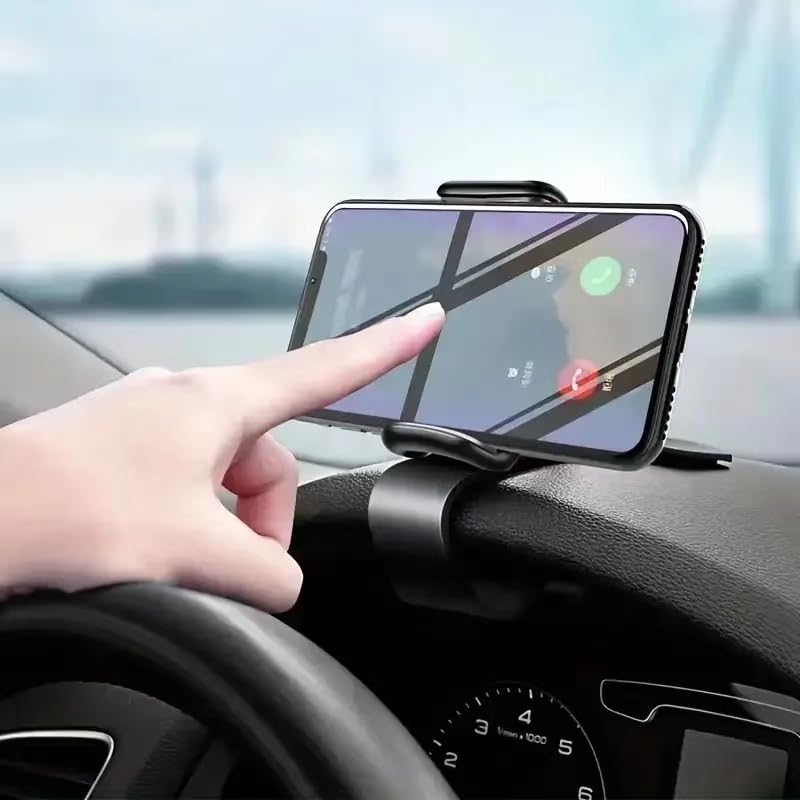 ushemi Car Phone Holder-Multifunctional Car Phone Holder for Dashboard Sun Visor Rearview Mirror Table 360°Rotatable and Retractable Car Phone Holder Car Phone Holder Fit for All Phone and Car